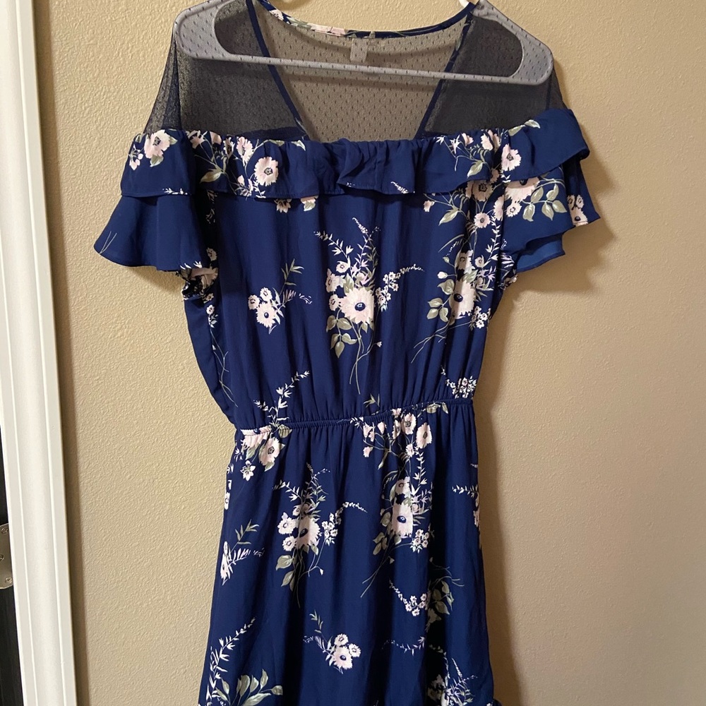 floral navy dress